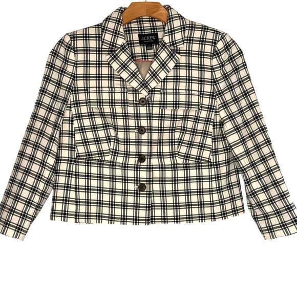 J. Crew Collection Plaid Blazer Jacket Italian wool blend - Picture 10 of 11